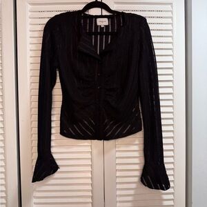 Chocolate Black Sheer Blouse